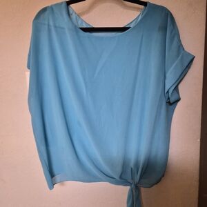 Chic Sky Blue Women's Blouse